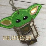 Baby green alien ear/ hat/ sunglasses holder