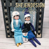 Baby elf snowman set
