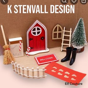 Mini Elf Christmas Door and props