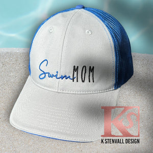 Royal blue swim mom Trucker Hat