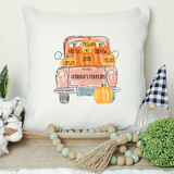 Pumpkin truck family towel/pillow