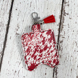 Blood spatter AirPod holder/ Small 1 oz Hand sani fob