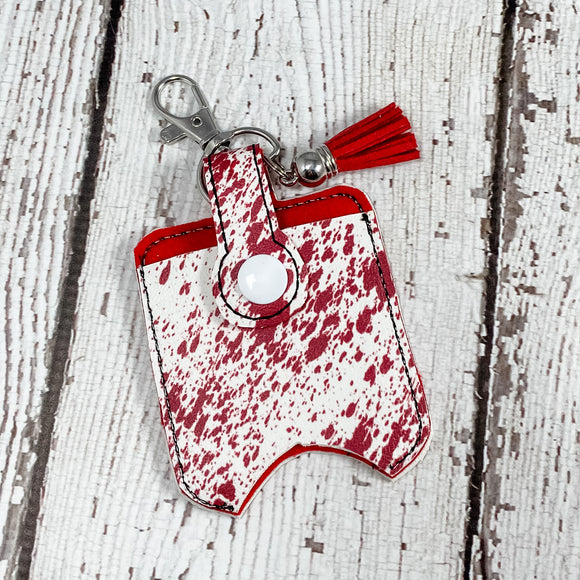 Blood spatter AirPod holder/ Small 1 oz Hand sani fob