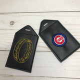 Applique or embroidered ID badge holder