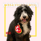 Stuffed Animal Heart Pet Halloween Tag