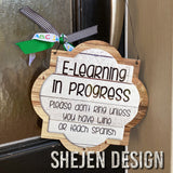 E-learning door sign